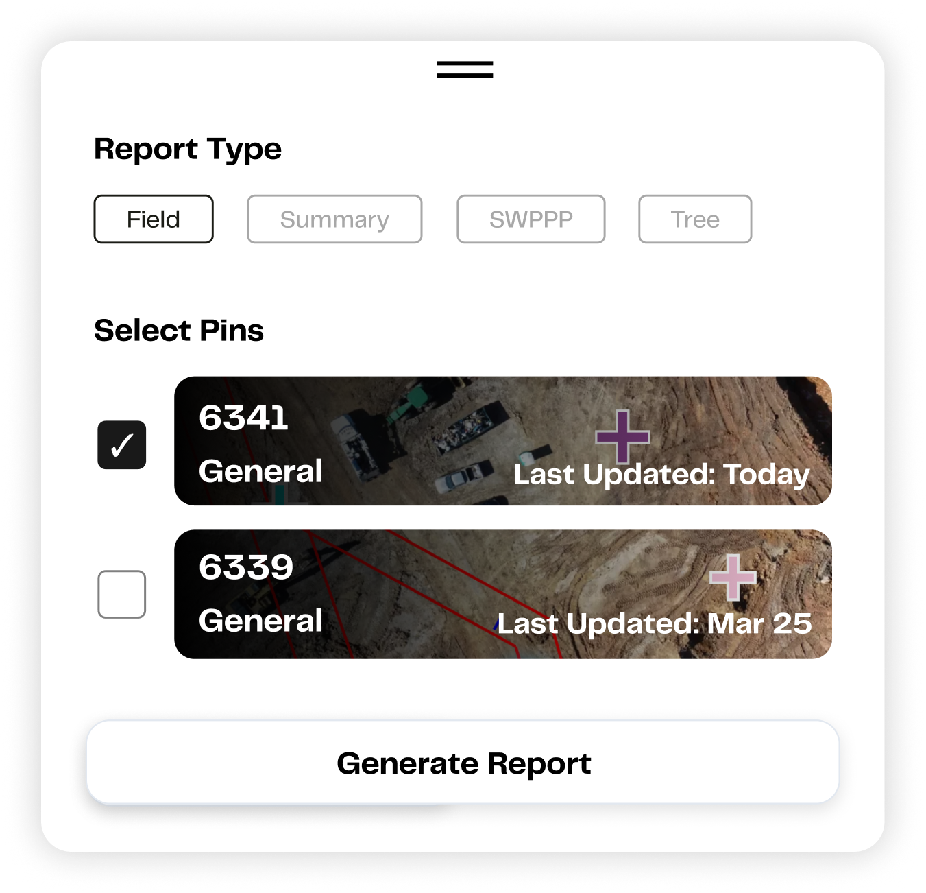 Report mockup
